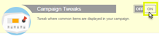 Turn on Campaign Tweaks