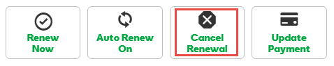 Cancel auto renew