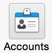 Click Accounts button