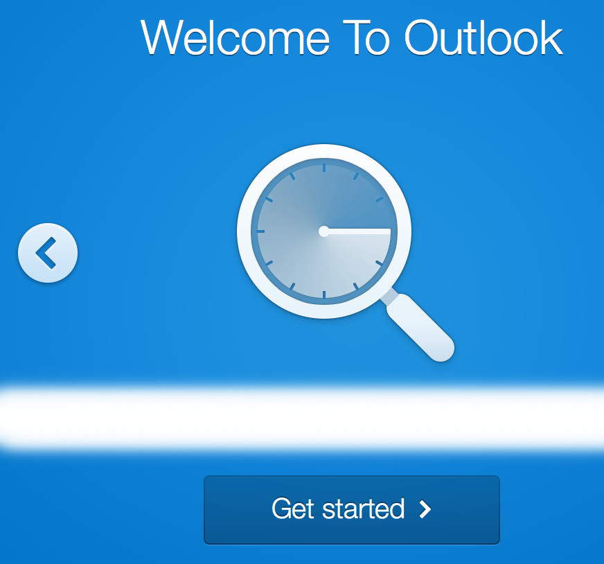 Second Outlook intro screen
