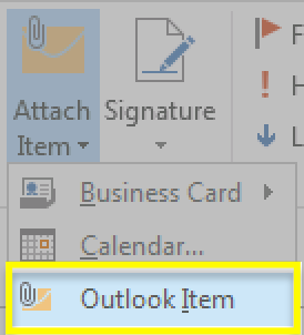 Select Outlook Item