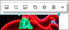 Click an image to display the image toolbar.