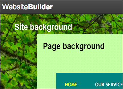 Your site's background surrounds every page